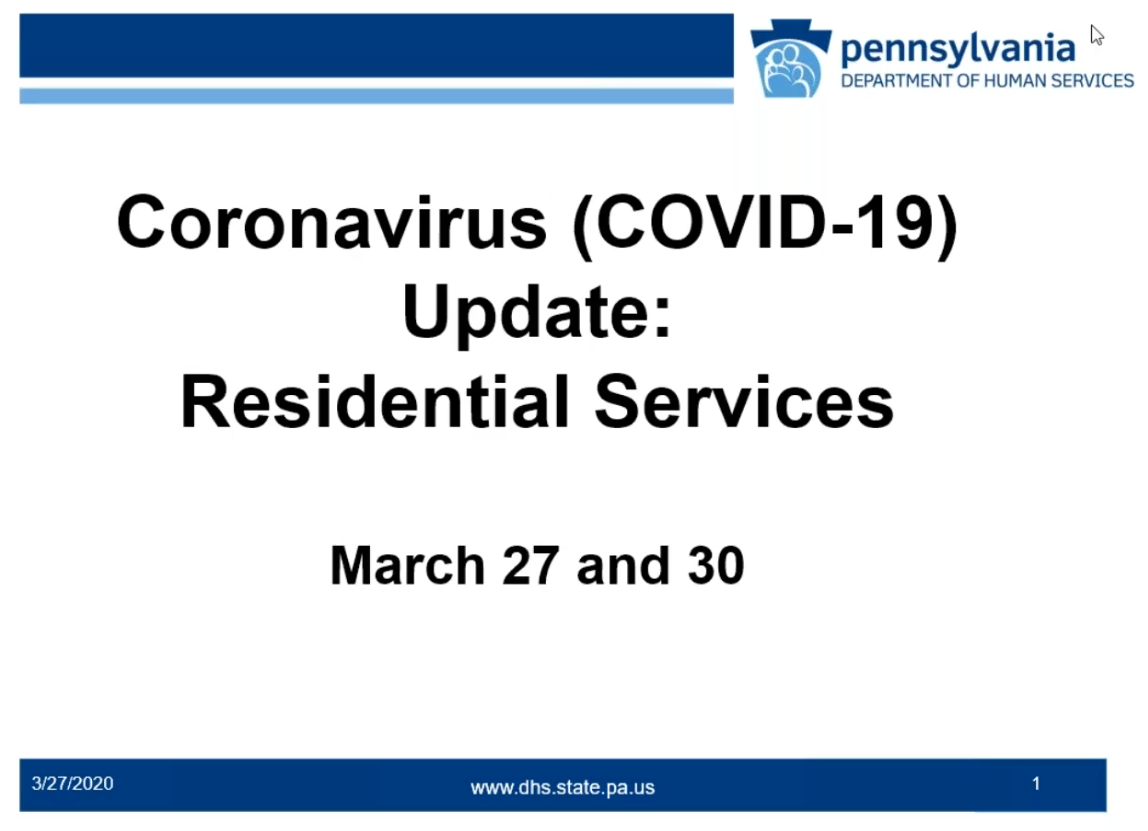 Click for Coronavirus (COVID-19) Update: Residential Services recording